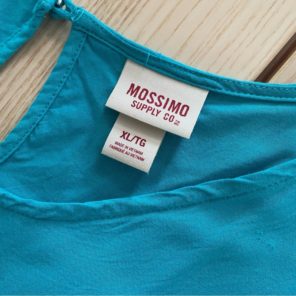 Mini Sundress Lot of 2 Mossimo & Xhilaration XL Aqua Blue Black White - Picture 12 of 16